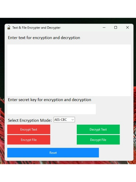 Encryption Interface Screenshot